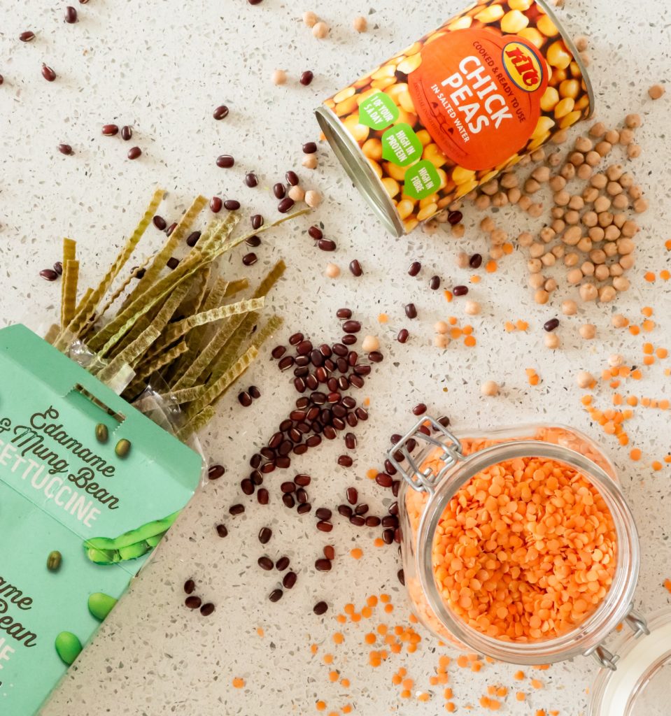 Chick Peas and Mung Bean Pasta