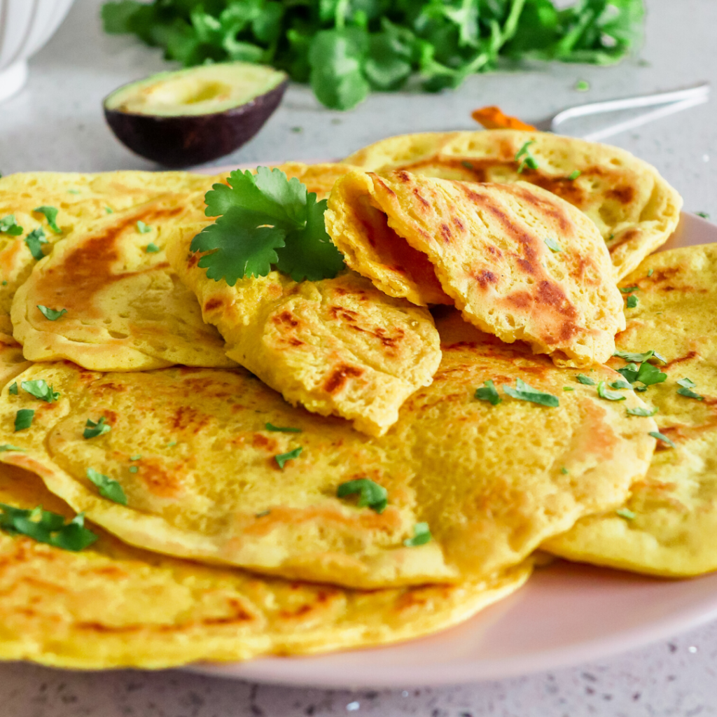 Paleo gluten free dairy free turmeric flat bread