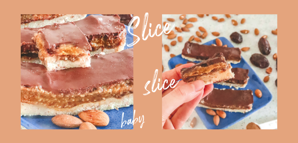 raw caramel slice